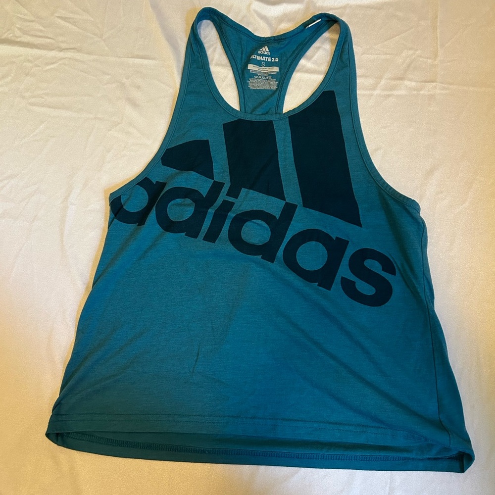 Adidas Women's Teal and Navy Tank Top